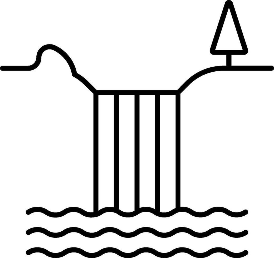 Waterfall icon illustration vector