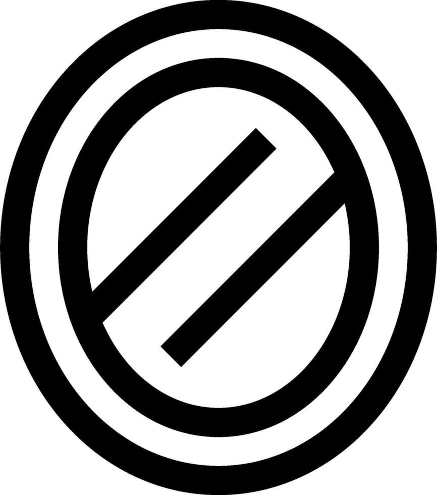 No entry sign in a circle vector