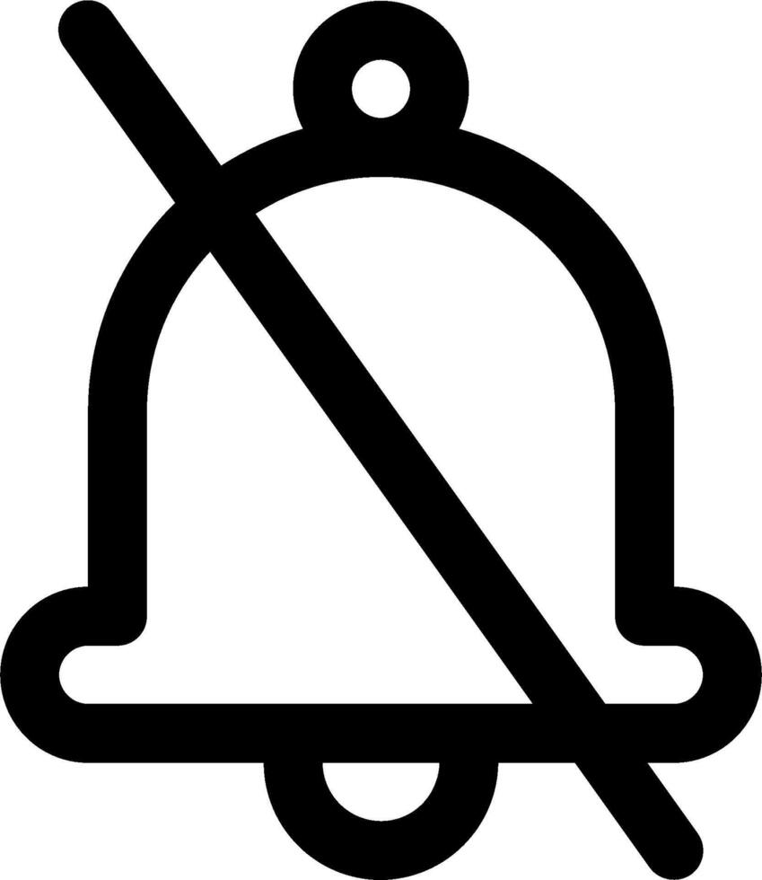 No bell icon vector