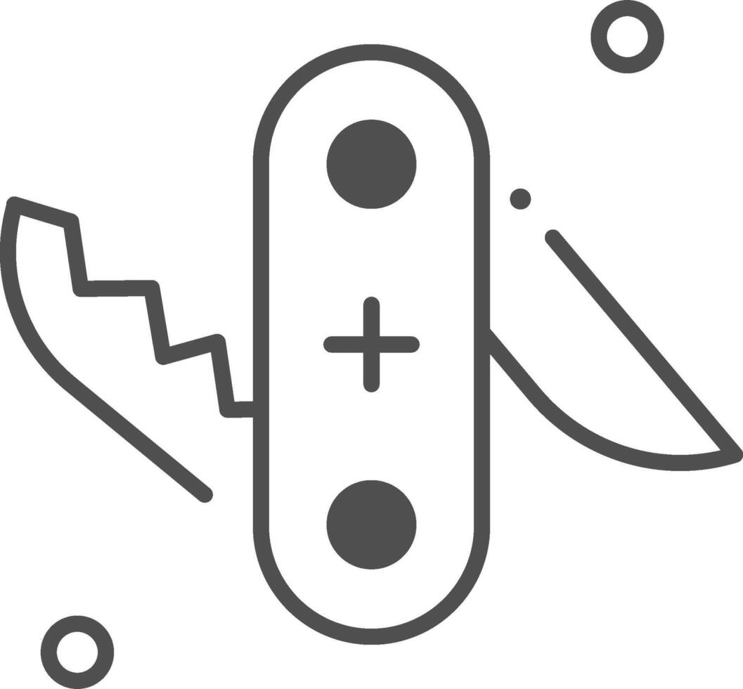 A swiss army knife with a knife and scissors vector
