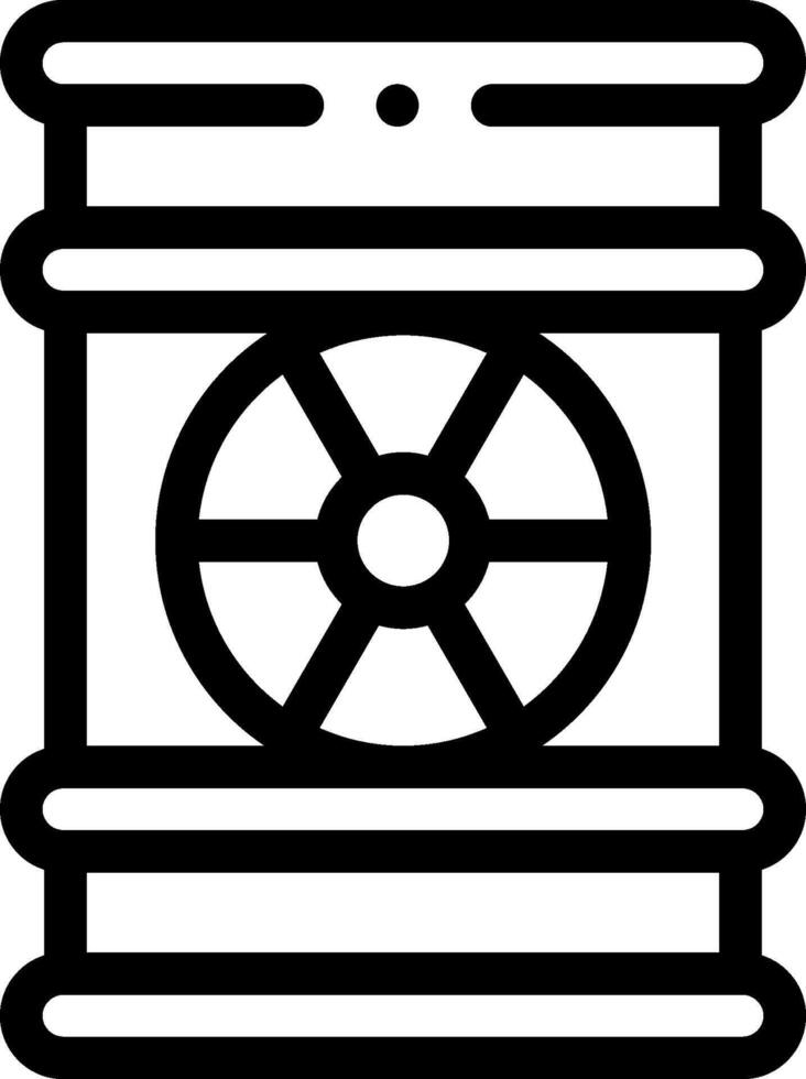 A black and white icon of a wheel vector