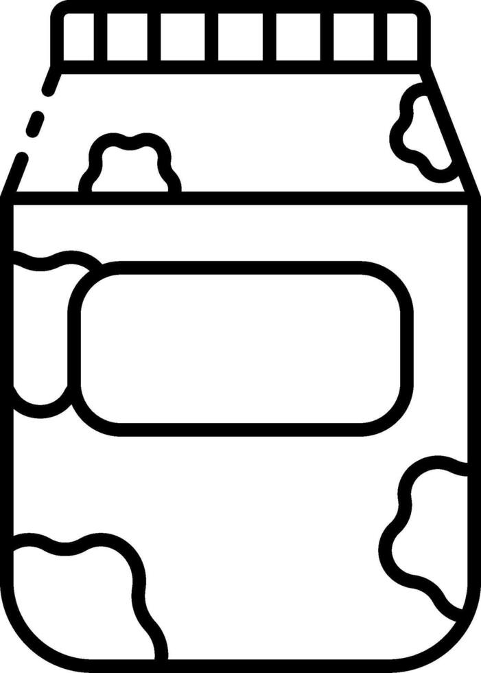 A jar of milk coloring page vector
