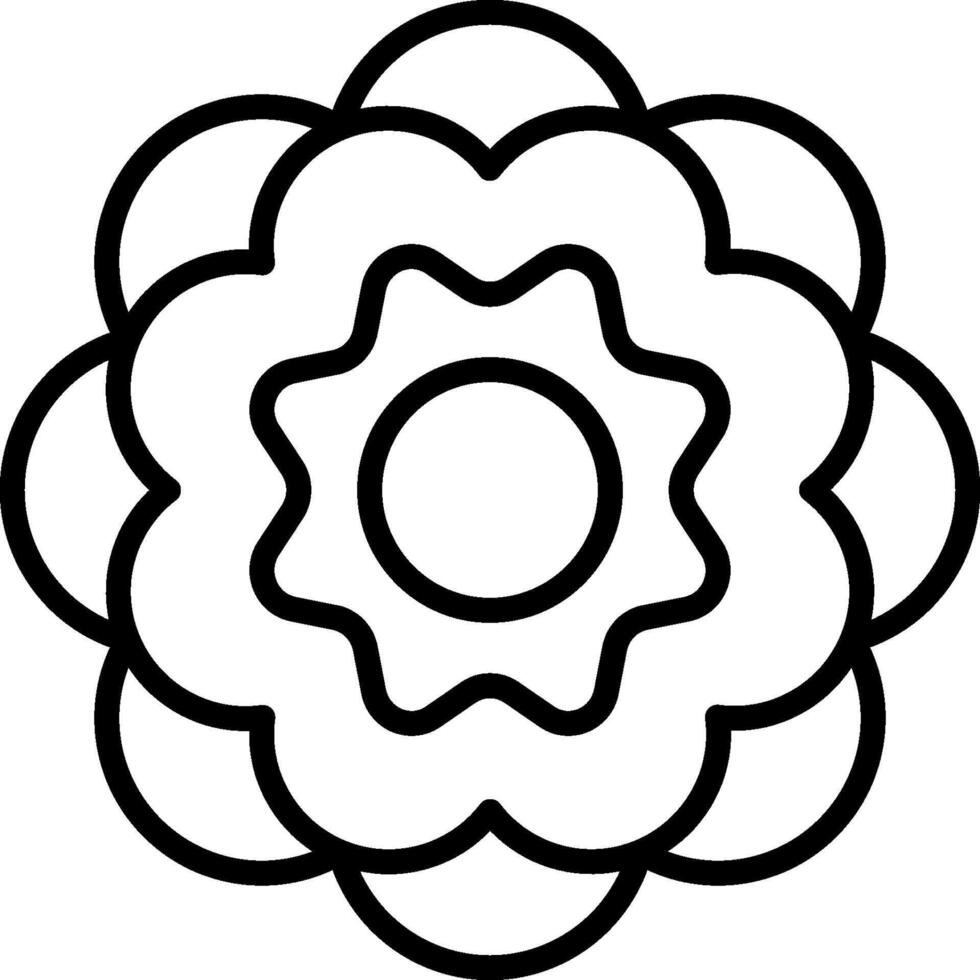 A flower with a central flower in the center vector