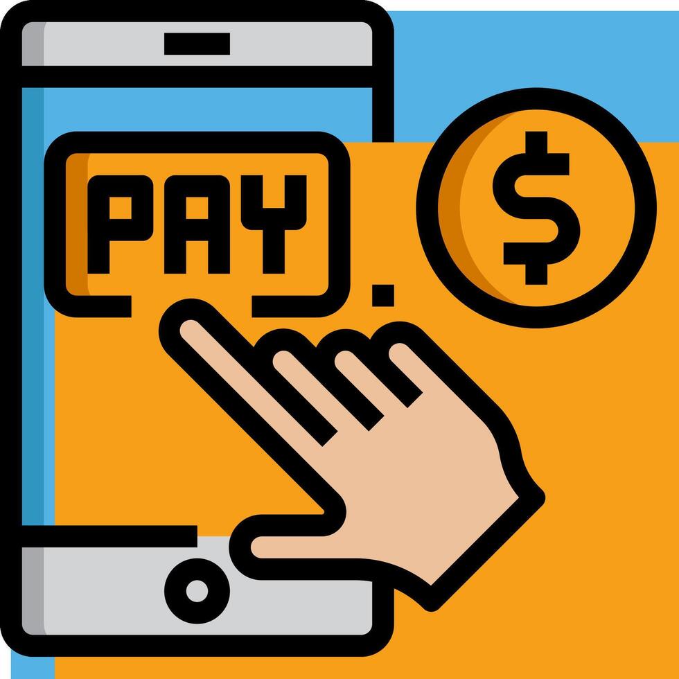 Pay with your phone vector