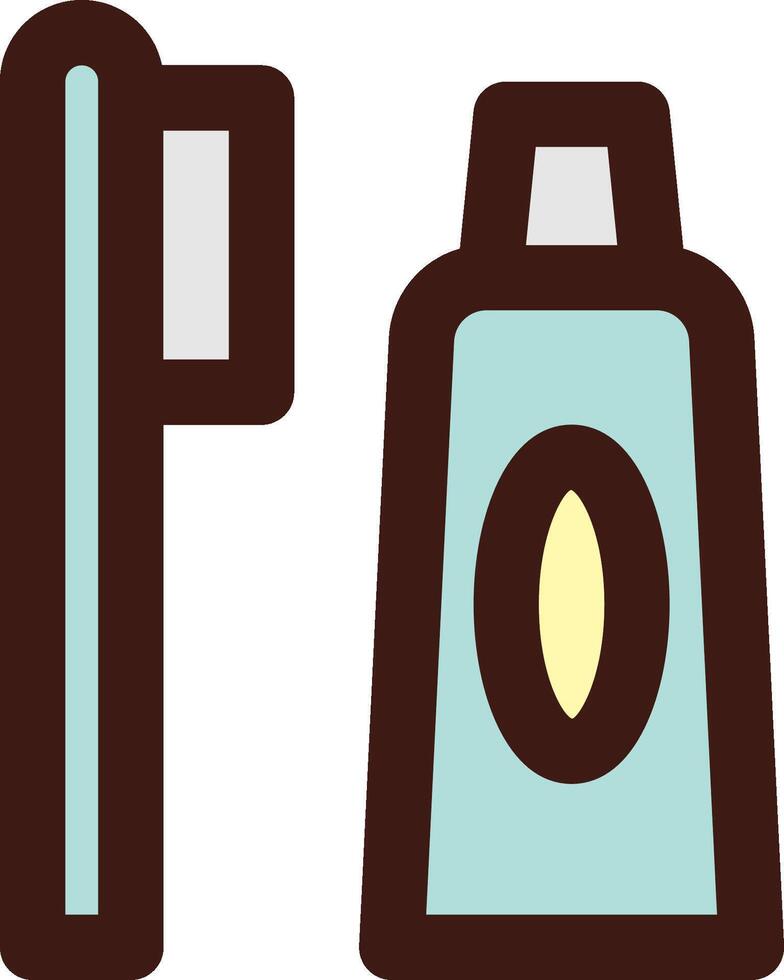 Toothbrush and toothpaste icon vector