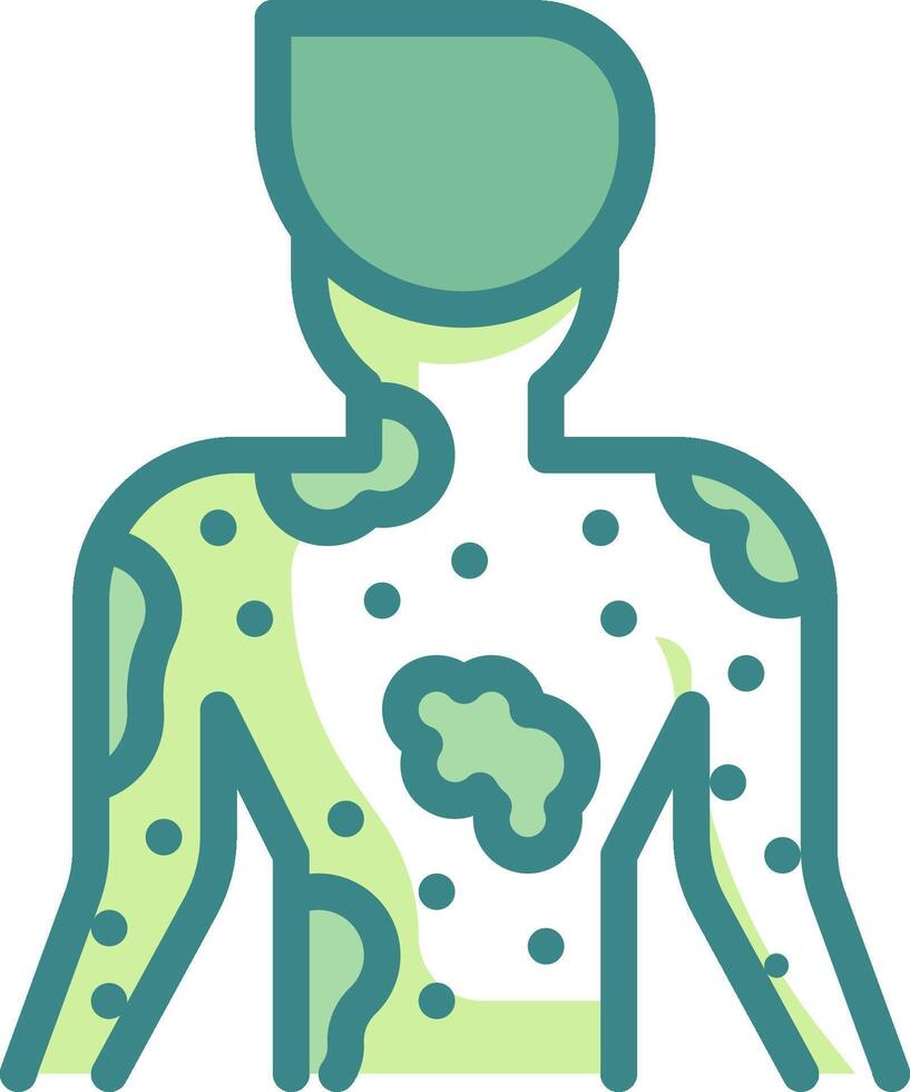 A man with spots on his body vector