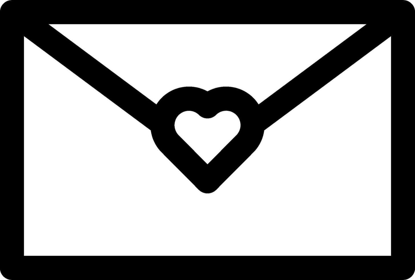 An envelope with a heart inside vector