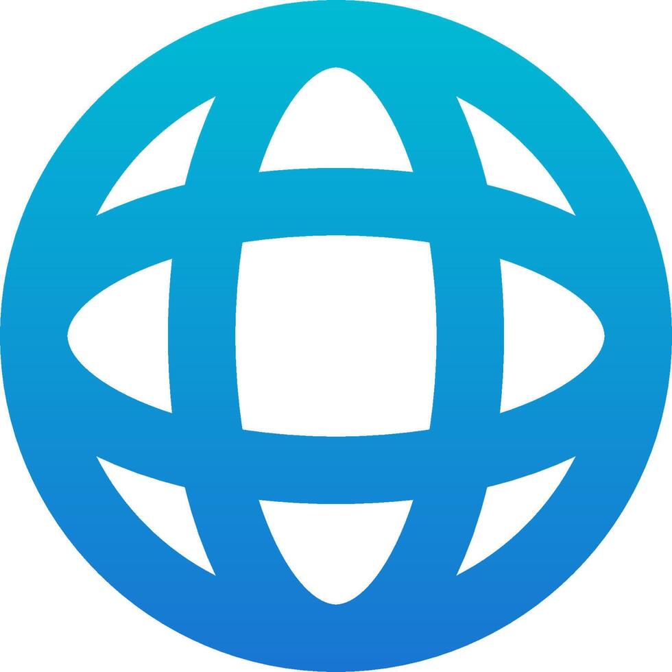 The globe logo, with a blue circle vector