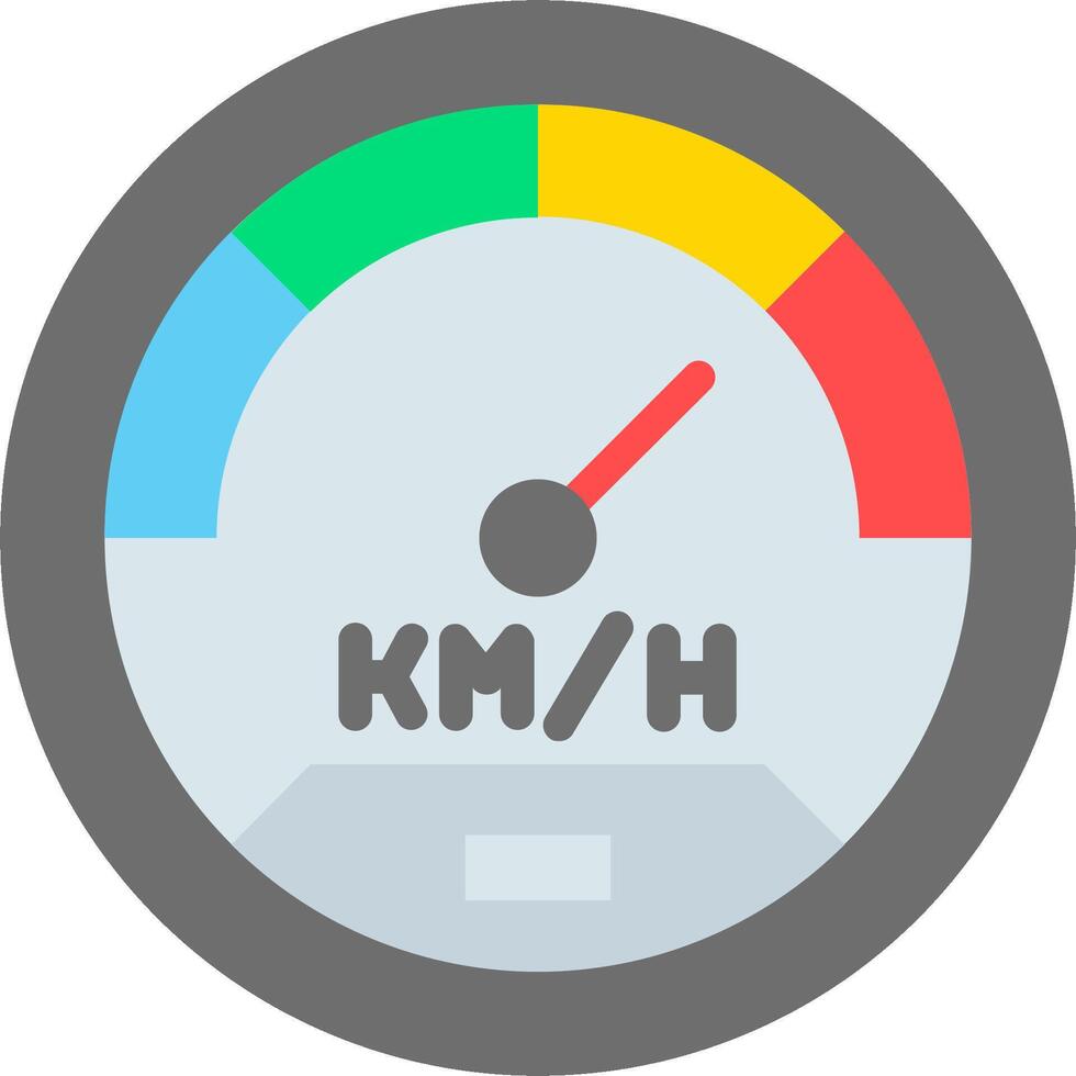 A speedometer with the word kmh on it vector