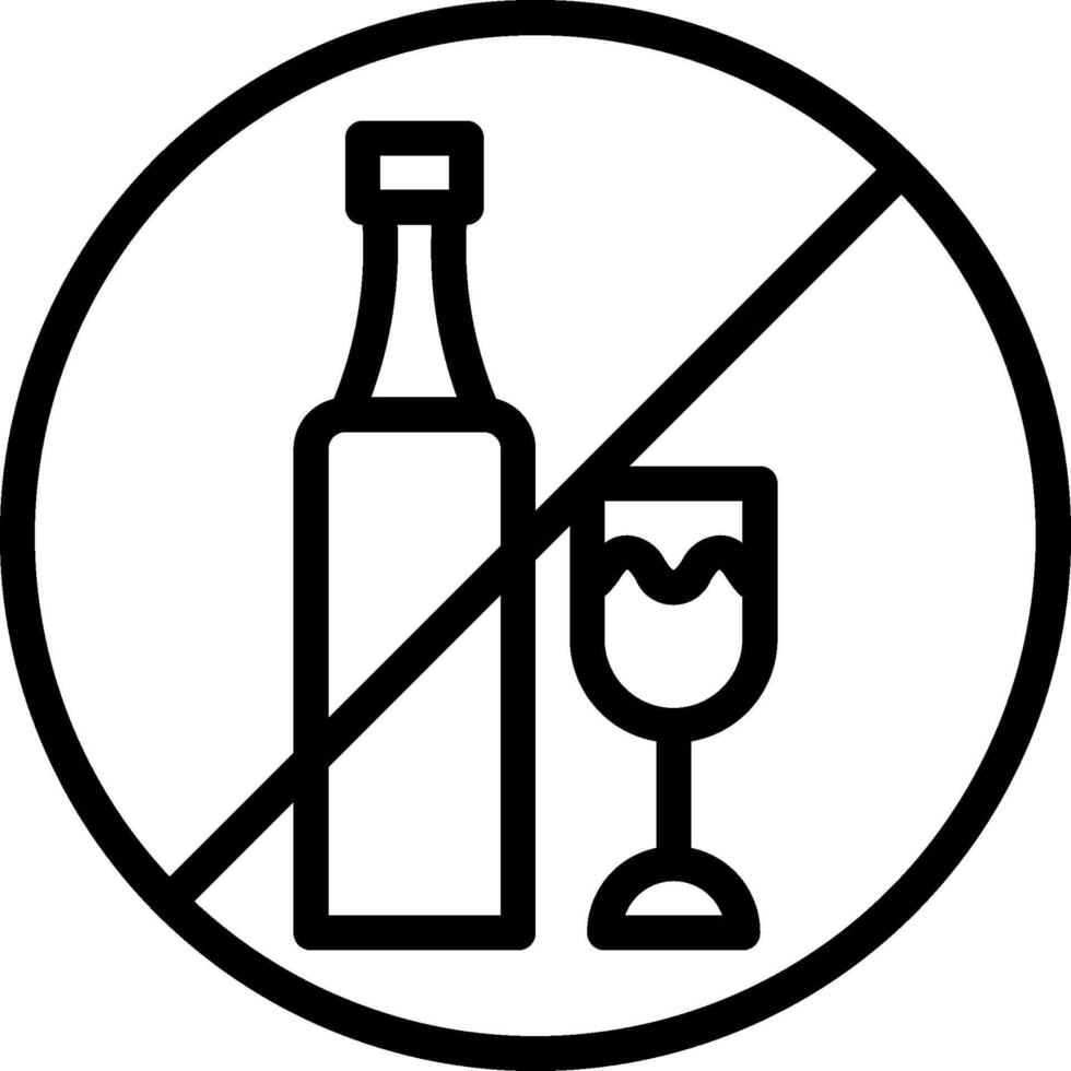 No alcohol sign vector