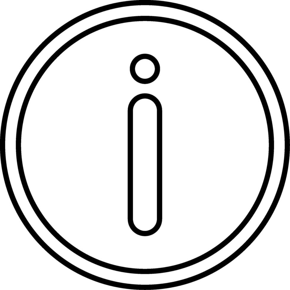 An icon of the letter i in a circle vector