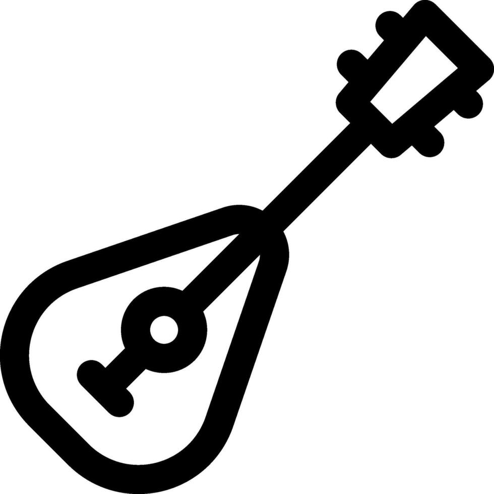 A black and white guitar icon vector