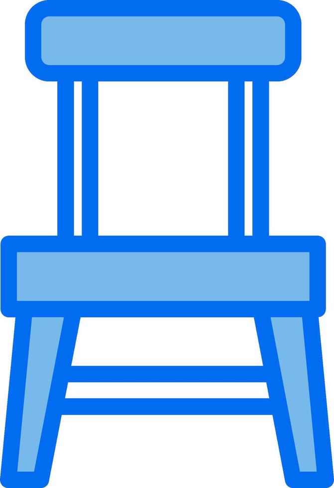 A blue chair with a seat on top vector