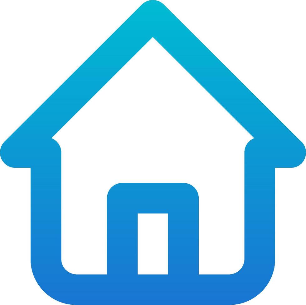 A blue house icon on a white background vector