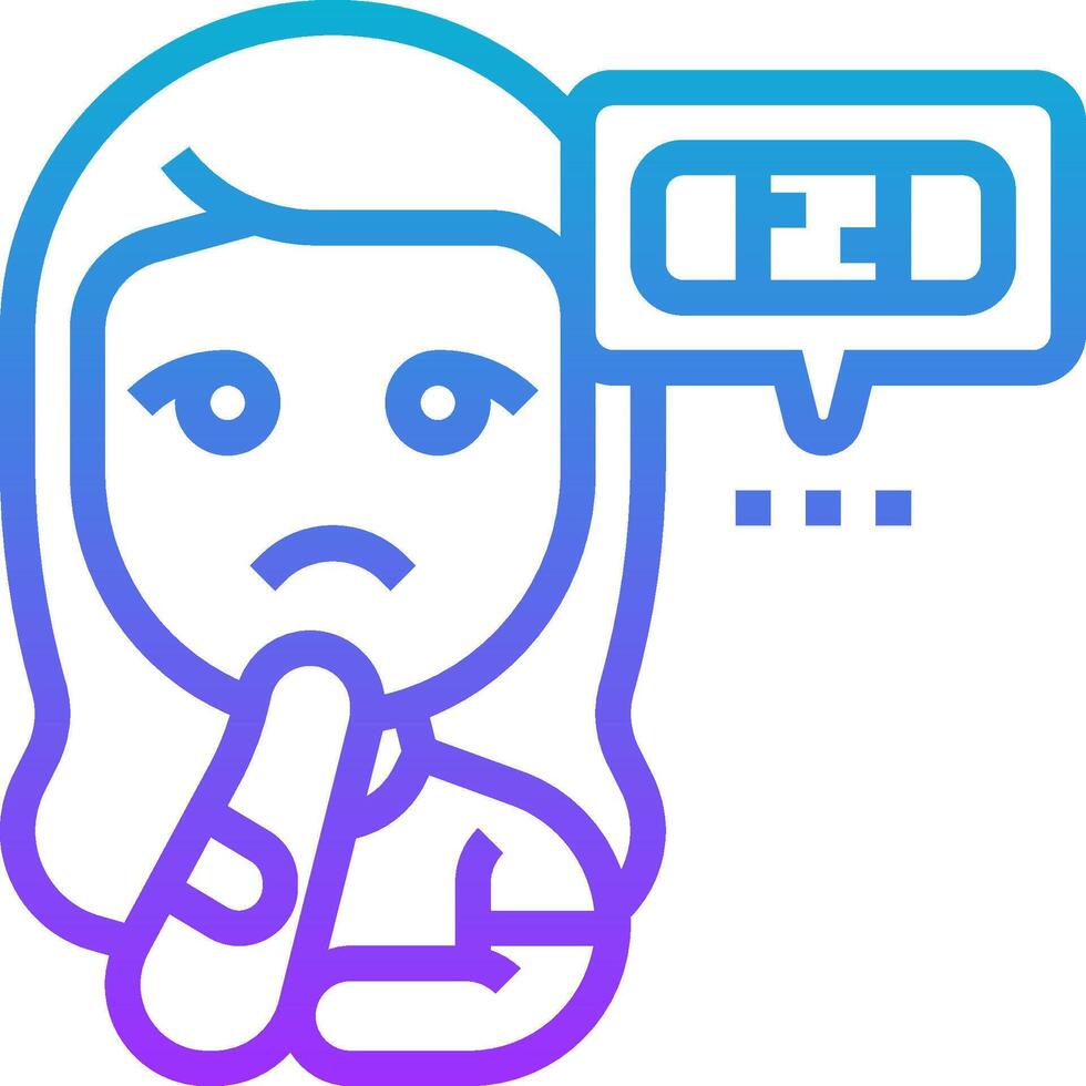 A woman with a thought bubble on her head vector