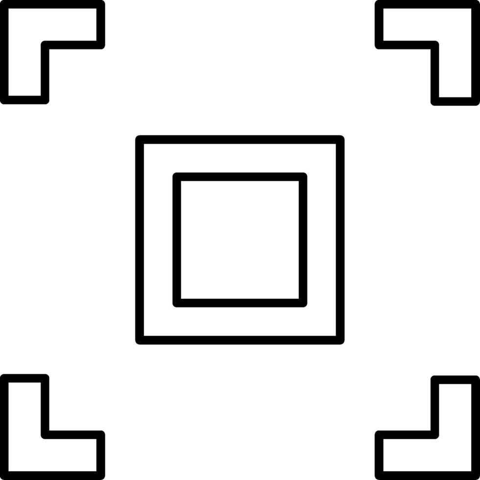 A square with four squares in it vector