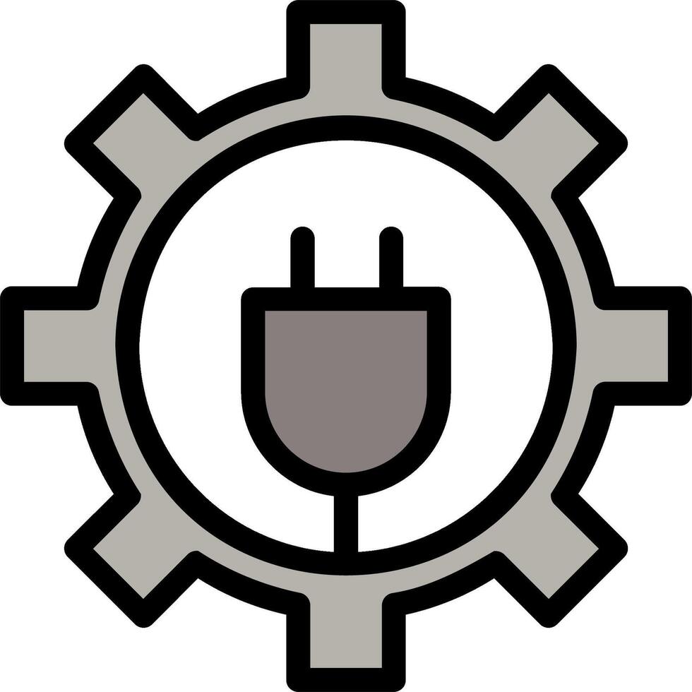 A gear wheel with a plug in it vector