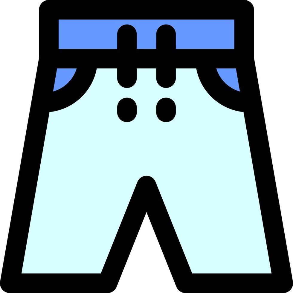 A blue and white pair of pants vector