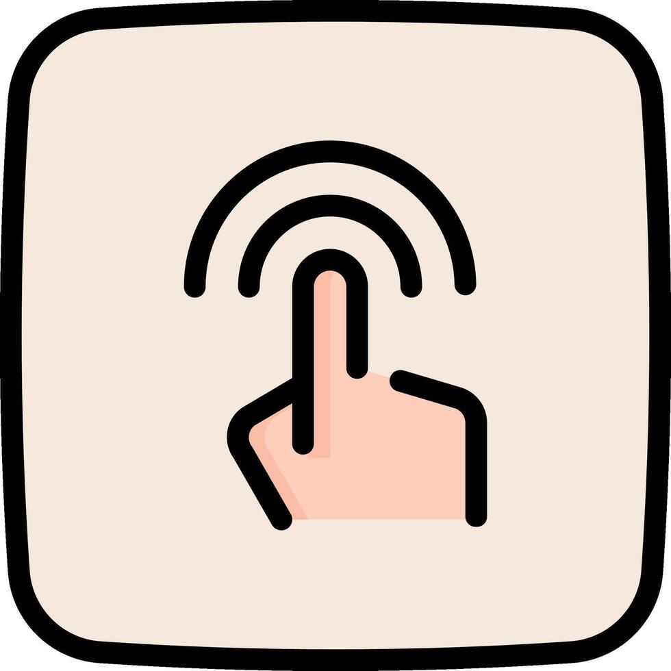 Touch button icon illustration vector