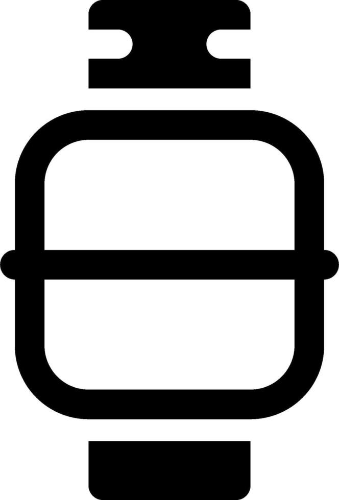 A black and white icon of a gas tank vector