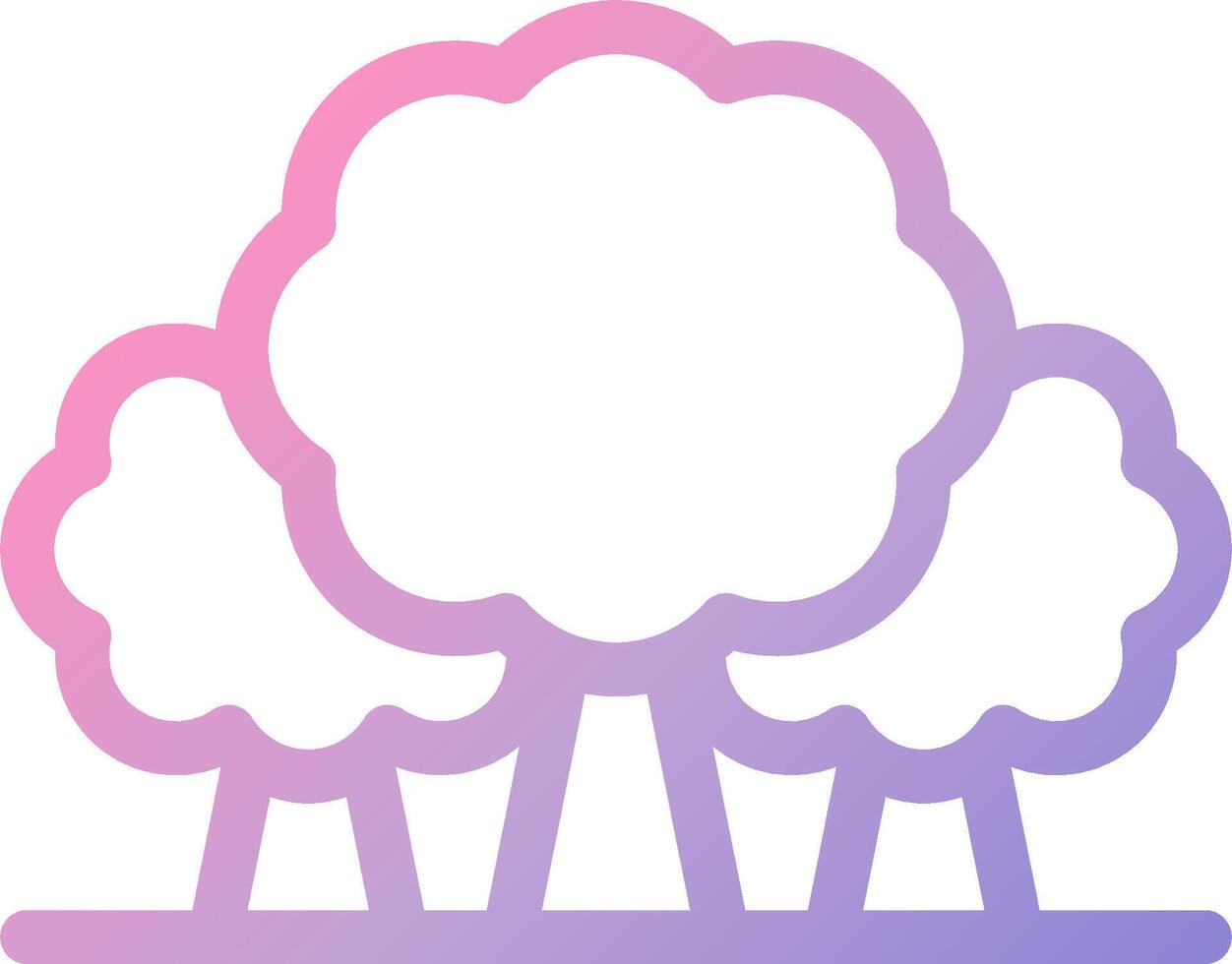 A pink and purple tree icon vector