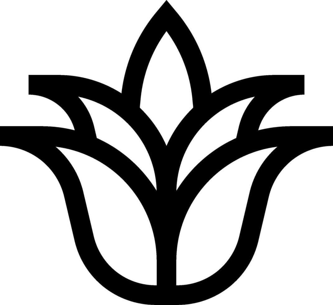 A black and white flower icon vector