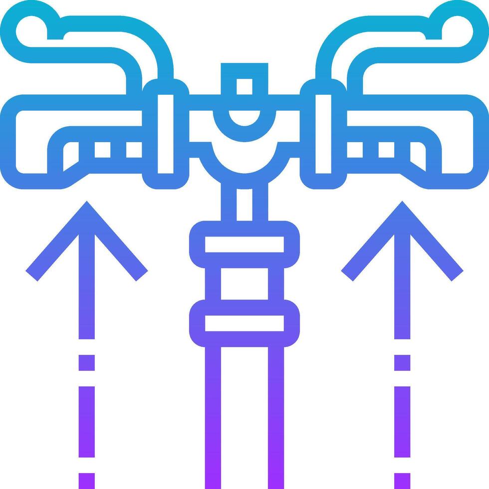 A bicycle with two arrows pointing up vector