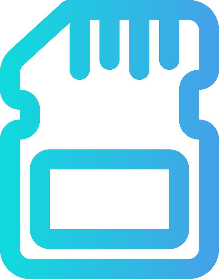 A blue and white icon with a small computer vector