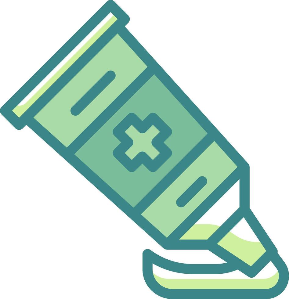 A tube of medicine with a cross on it vector