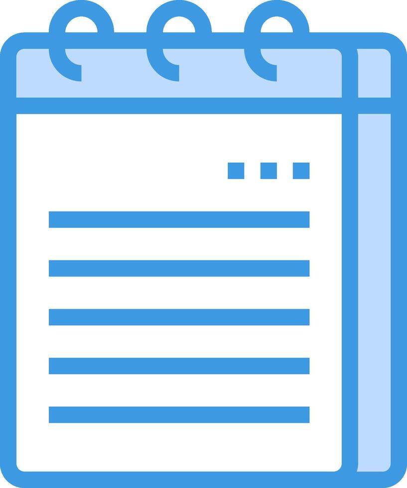 A blue notebook with a pen on it vector