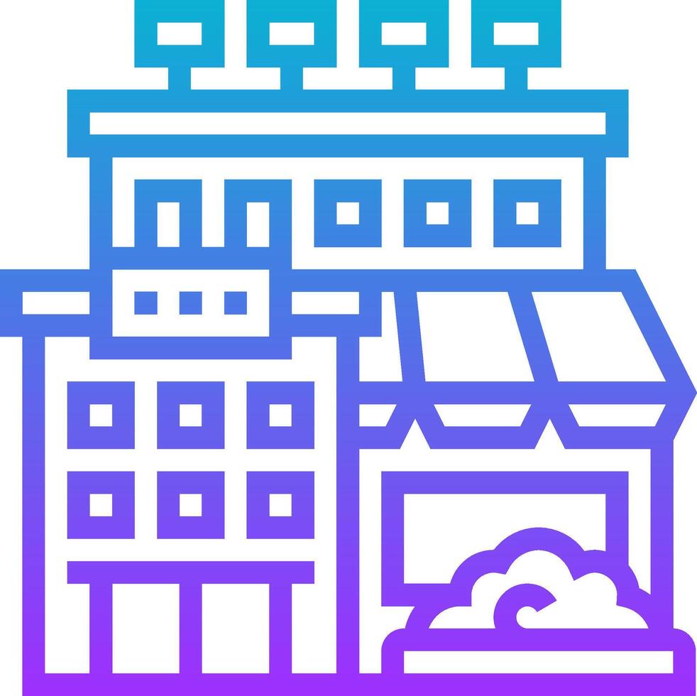 A building with a cloud on top of it vector