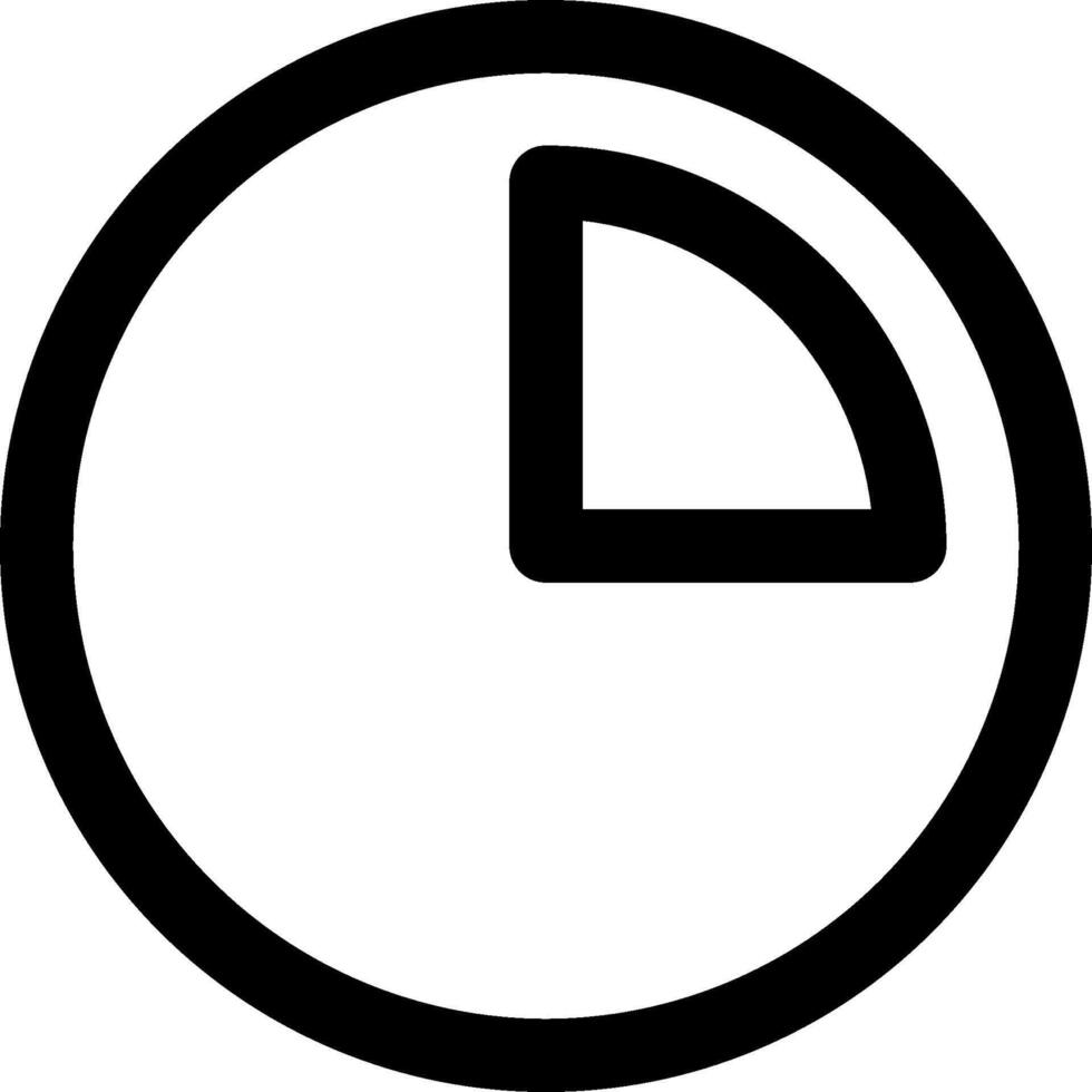 A black and white circle with a clock in it vector