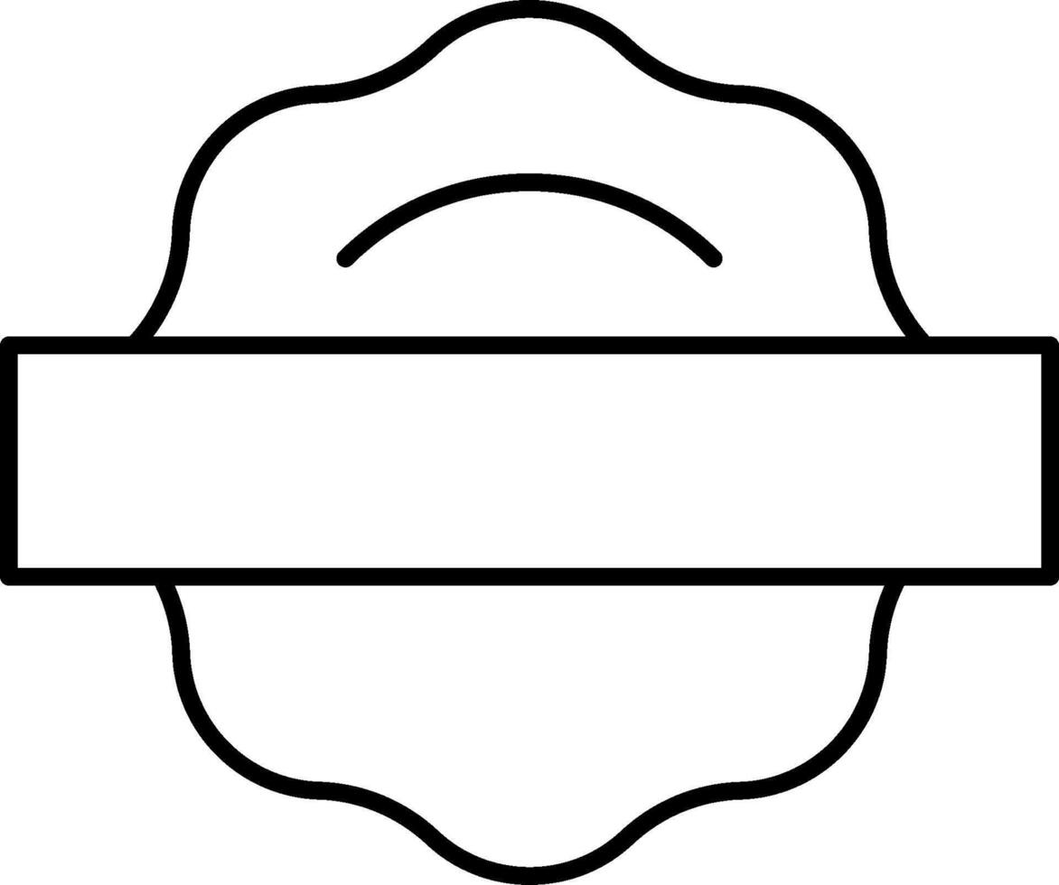 A black and white image of a badge vector