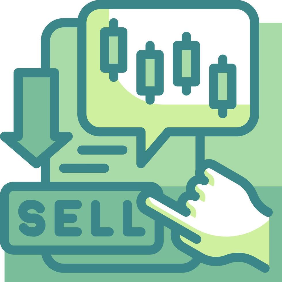 Buy and sell stock icon vector