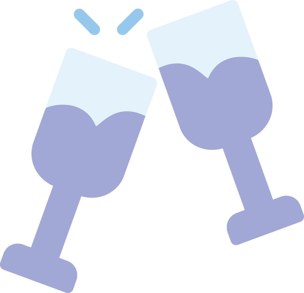 Two glasses of wine are toasting each other vector
