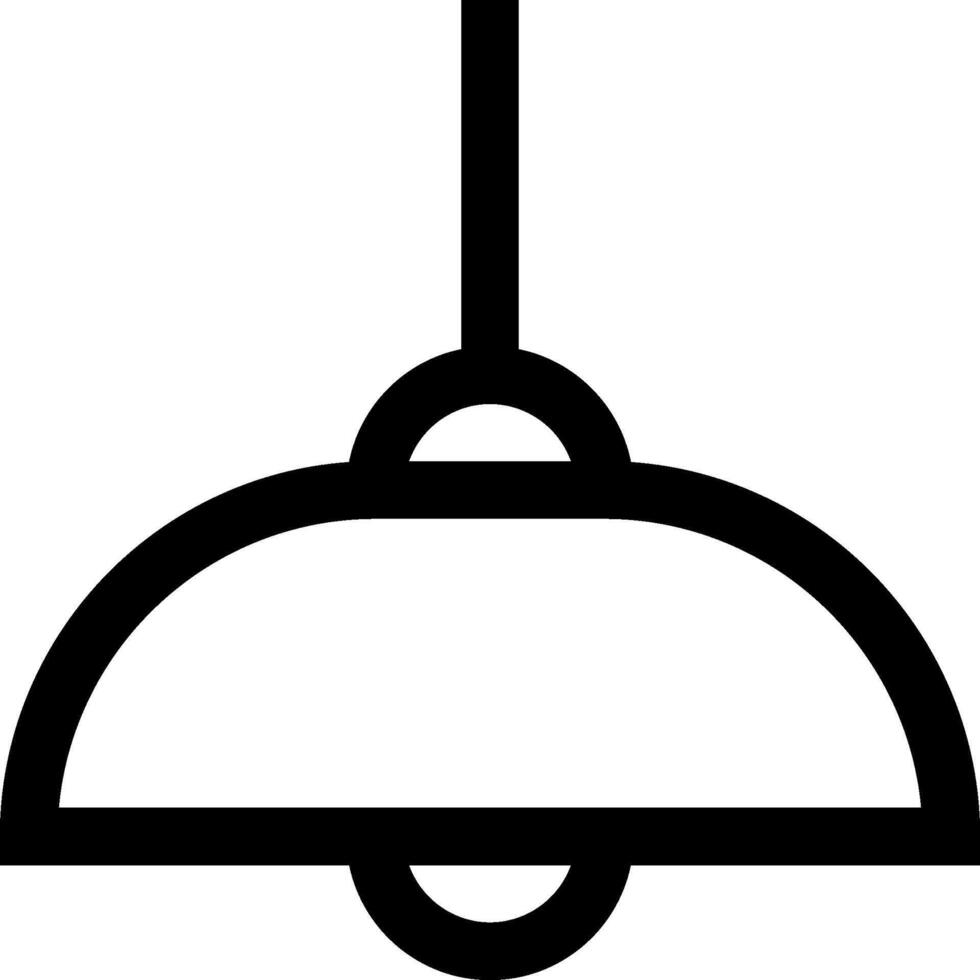 A black and white illustration of a lamp vector
