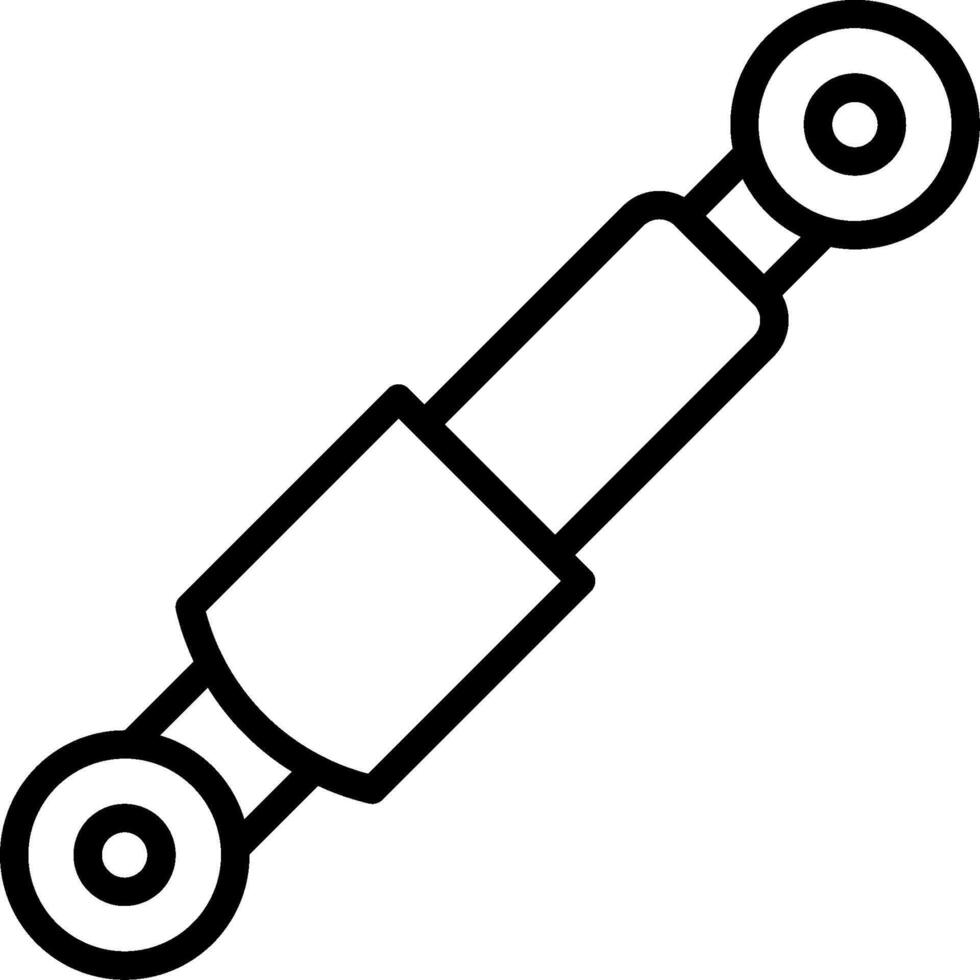 A black and white illustration of a car suspension vector