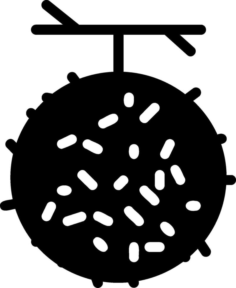 A black and white illustration of a black and white ball with a stick vector