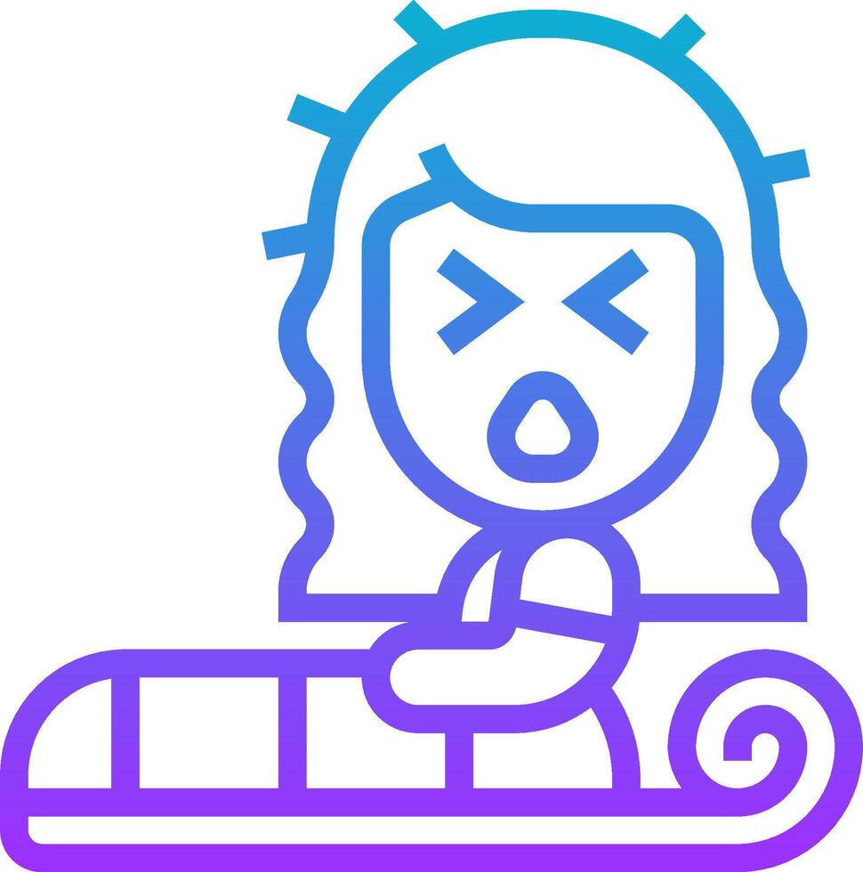 A woman laying on a bed with her eyes closed vector