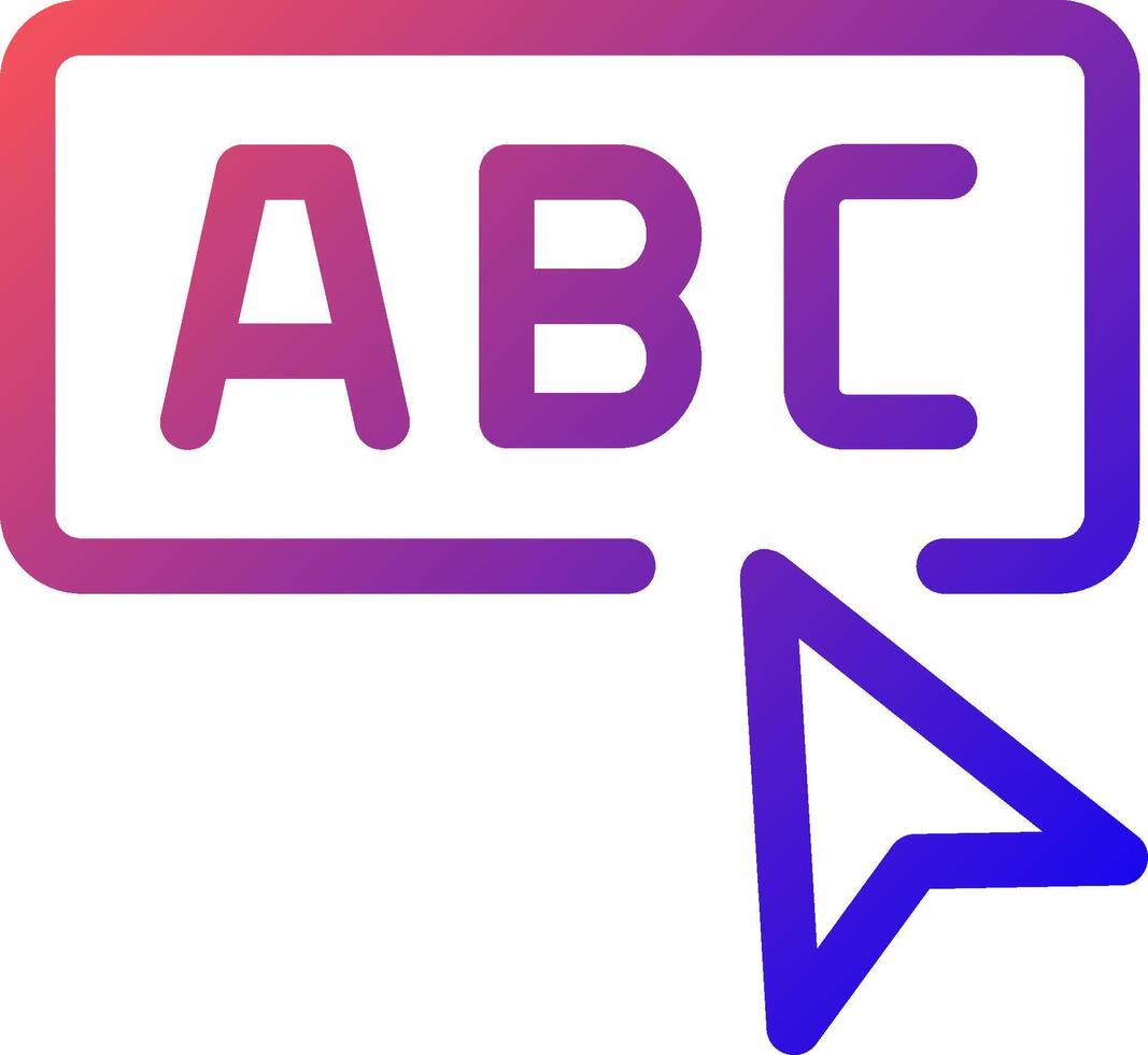 Abc chat logo with a mouse cursor vector