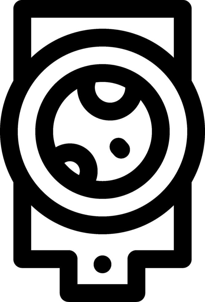 A black and white icon of a light bulb vector