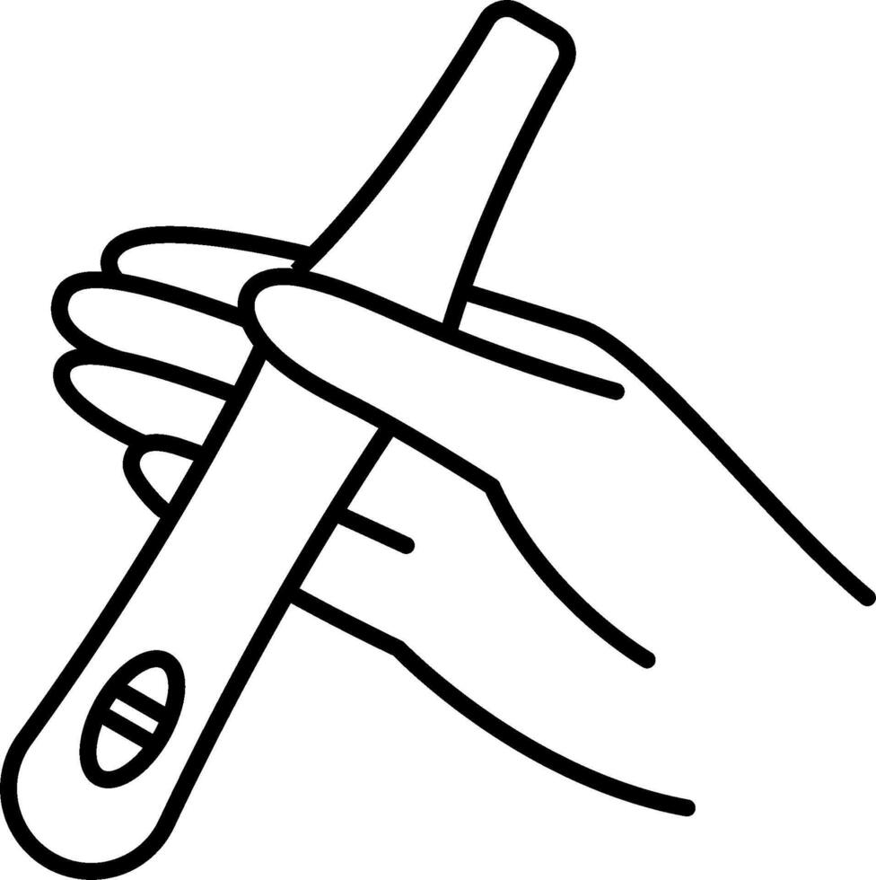 A hand holding a thermometer clipart vector