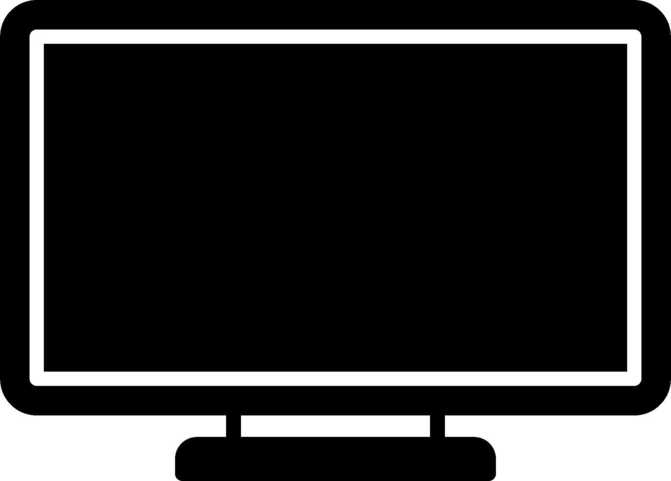 A black and white computer monitor with a white background vector