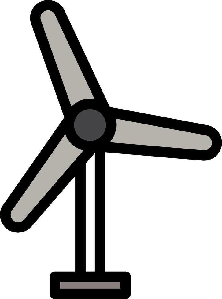 A wind turbine on a white background vector