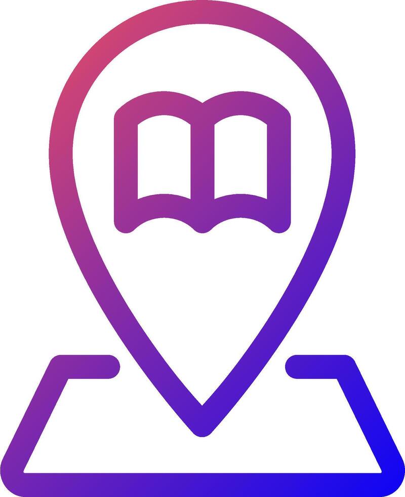 Bookmark icon with map pointer vector