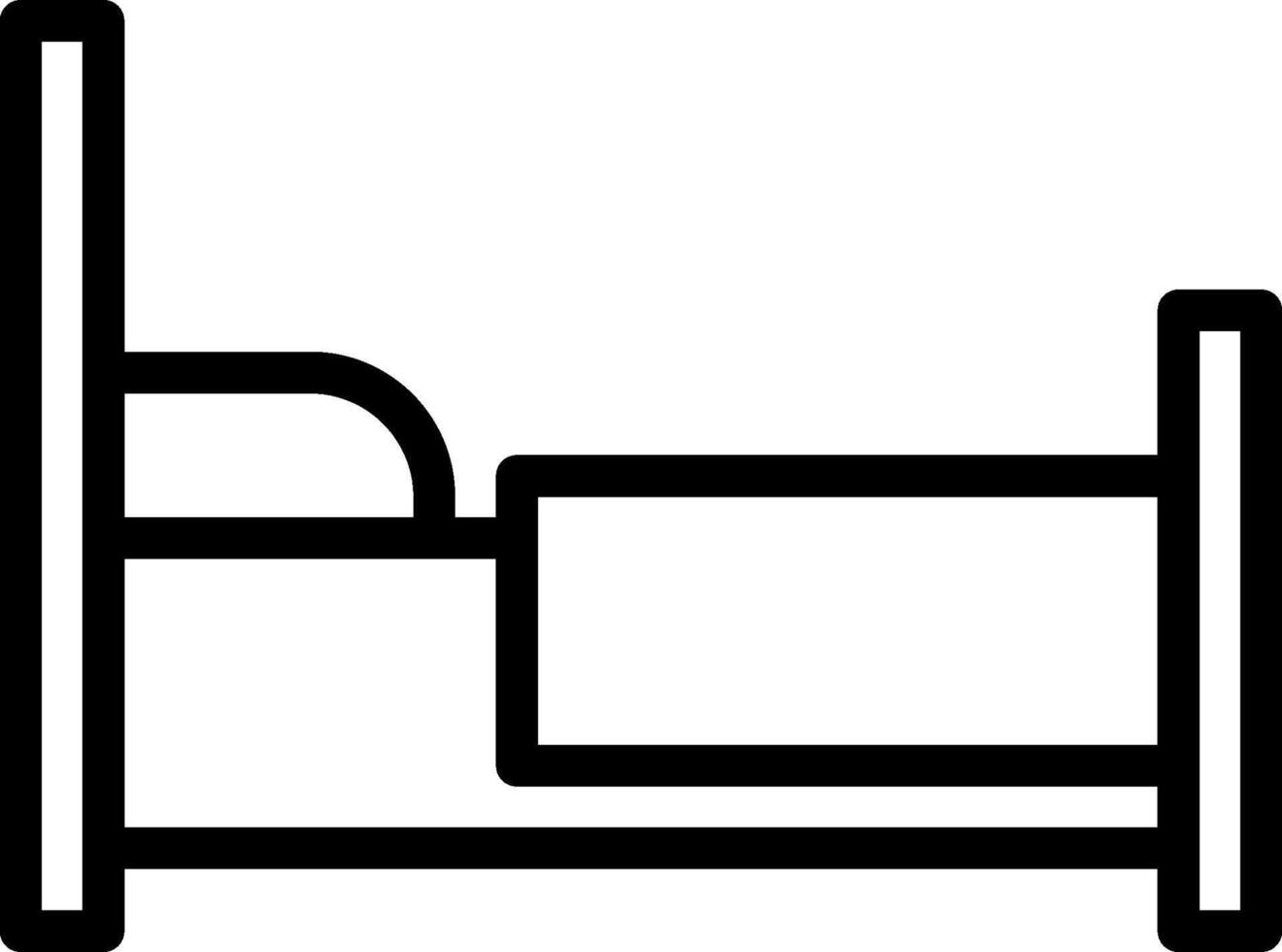 Bed icon on white background vector