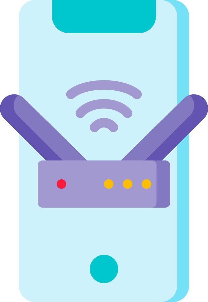 A phone with a wifi router on it vector
