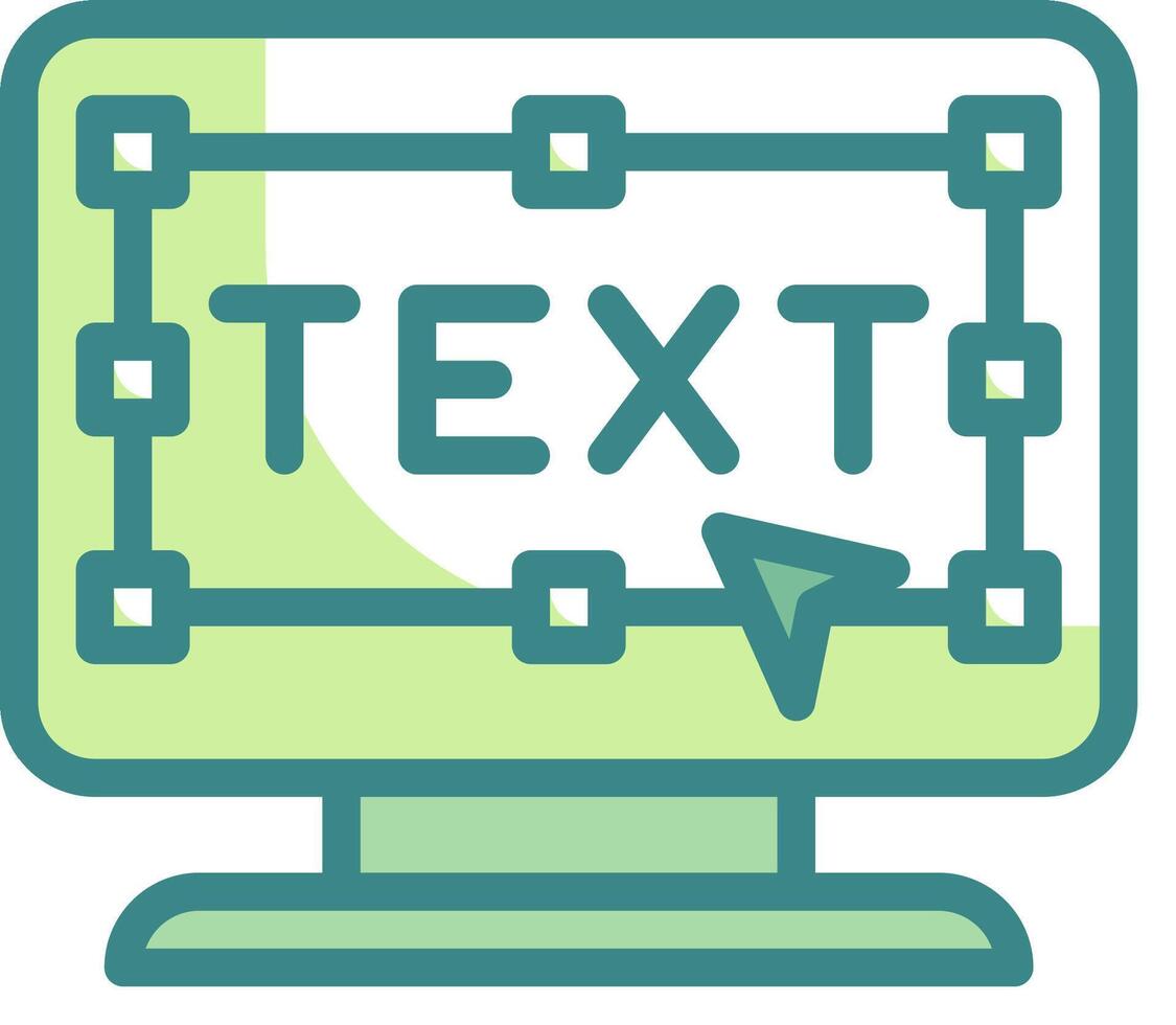 A computer monitor with text on it vector