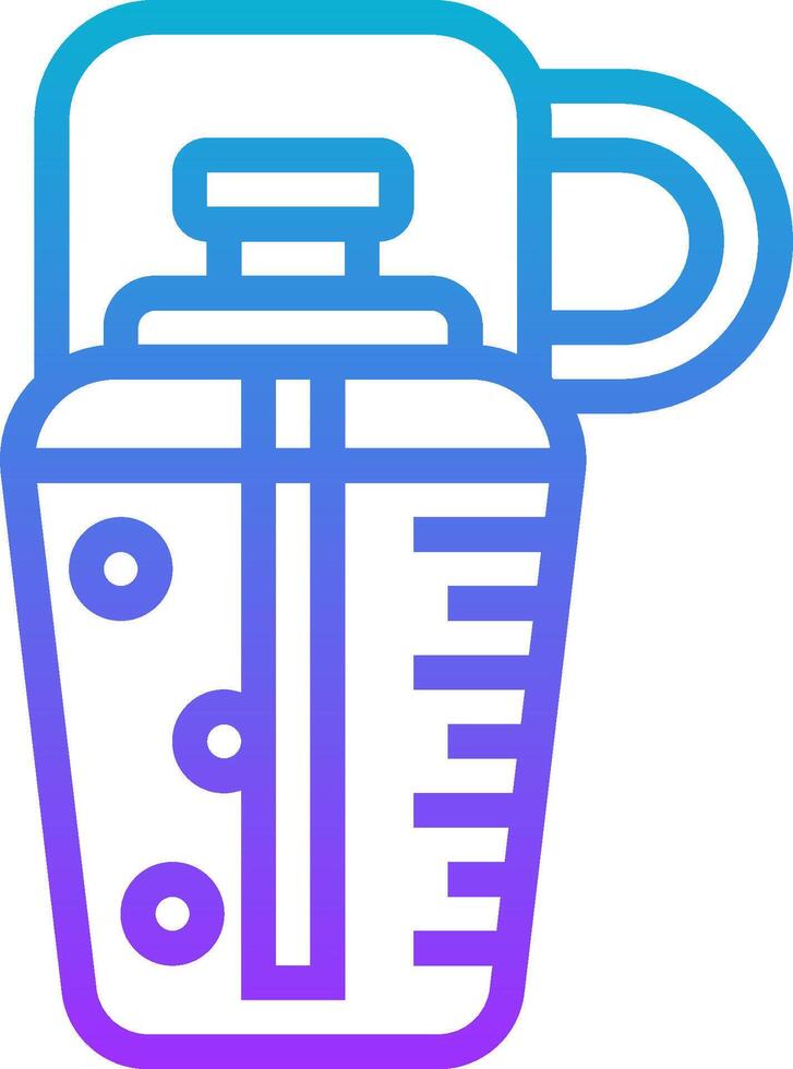 A blue and purple icon of a blender vector
