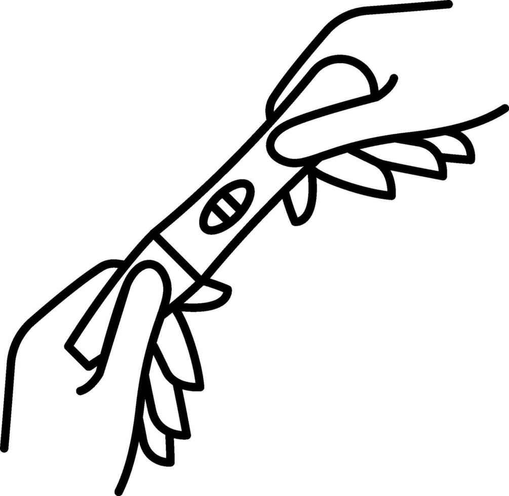 A hand holding a toothbrush with a toothpaste tube vector